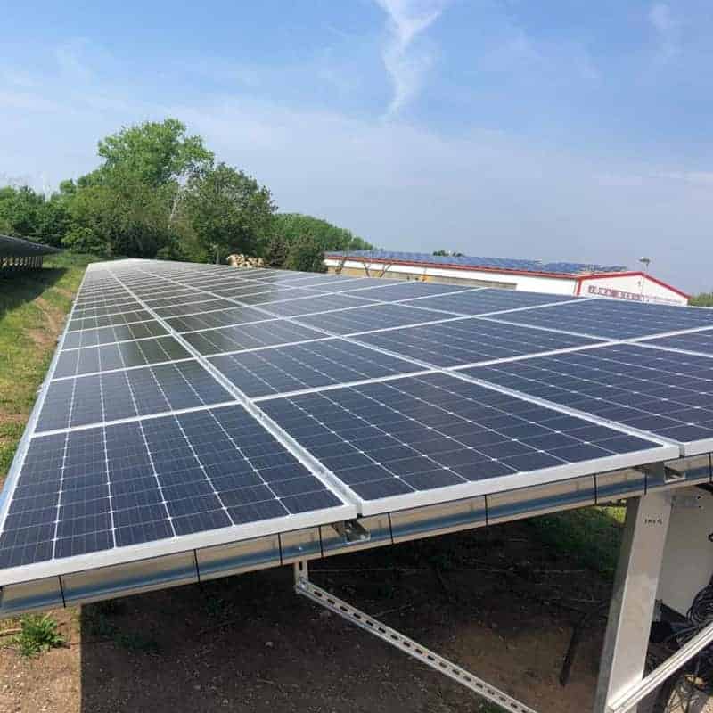 Structura montaj panouri fotovoltaice la sol 4 Orizontal