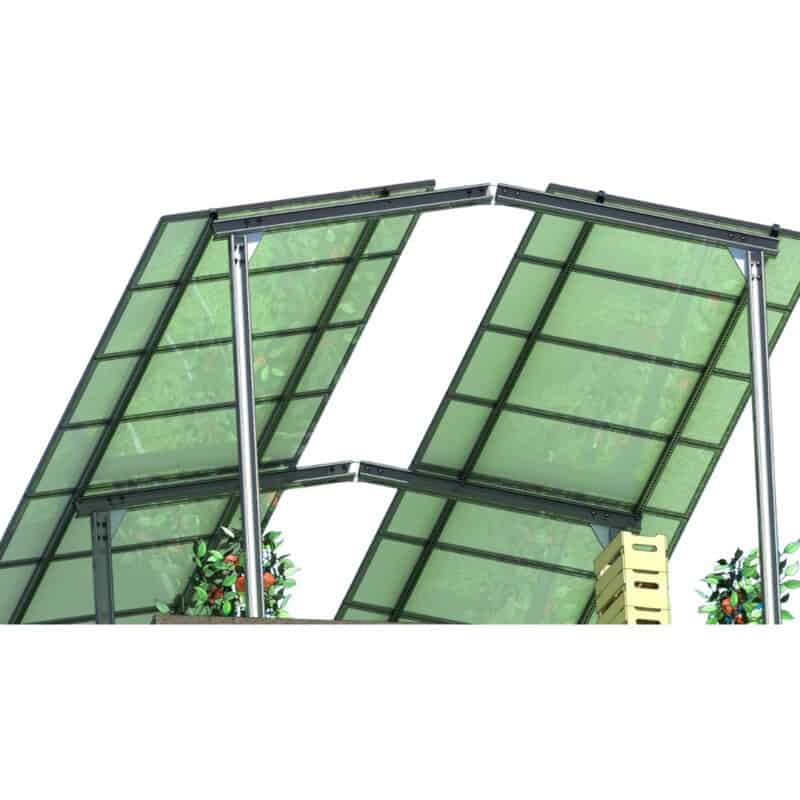 Structura panouri fotovoltaice la sol AGRO-PV (copertina cu 2 stalpi)