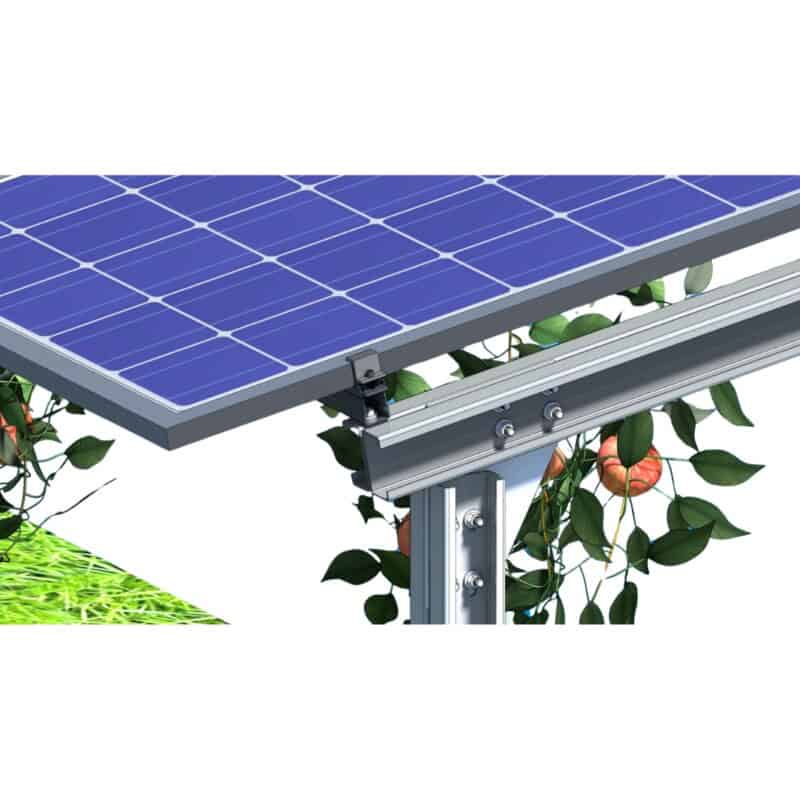Structura panouri fotovoltaice la sol AGRO-PV (copertina cu 2 stalpi)