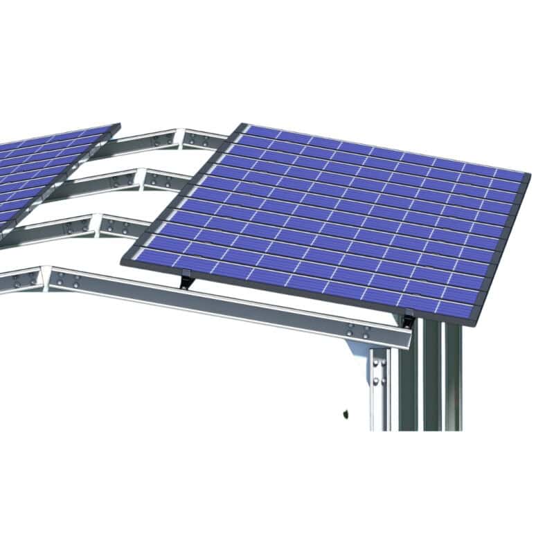 Structura panouri fotovoltaice la sol AGRO-PV (copertina cu 2 stalpi)