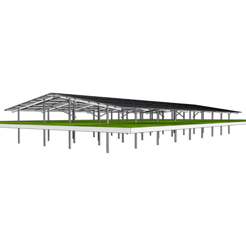 Suport panouri fotovoltaice la sol 3P-18 Est-Vest (6) Suport panouri fotovoltaice la sol 3P-18 Est-Vest