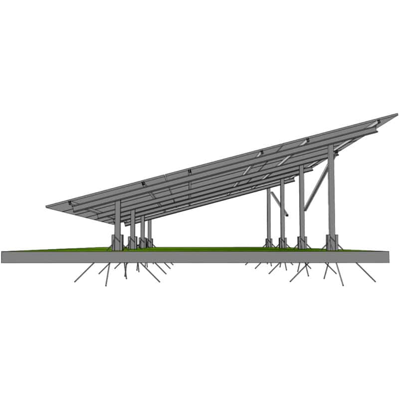 Suport panouri fotovoltaice la sol 3P-7 micropiloti