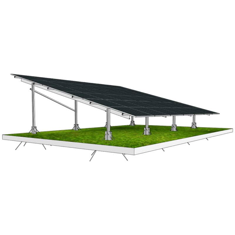 Suport panouri fotovoltaice la sol 3P-7 micropiloti