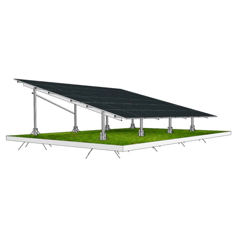 Suport panouri fotovoltaice la sol 3P-7 micropiloti