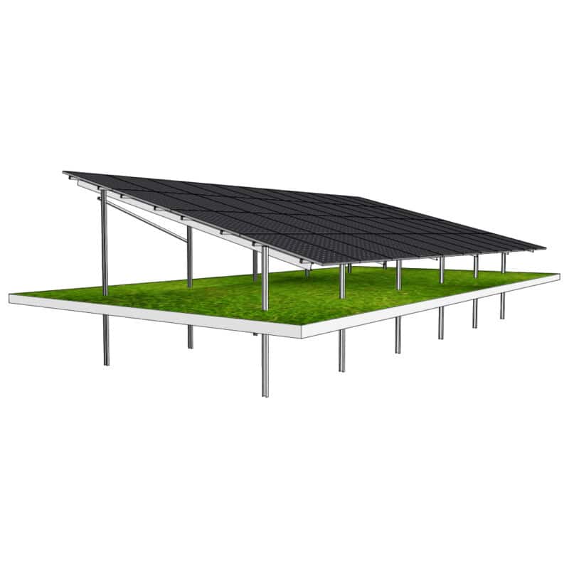 Suport panouri fotovoltaice la sol 4P-11 Est-Vest (5) Suport panouri fotovoltaice la sol 4P-11 Est-Vest