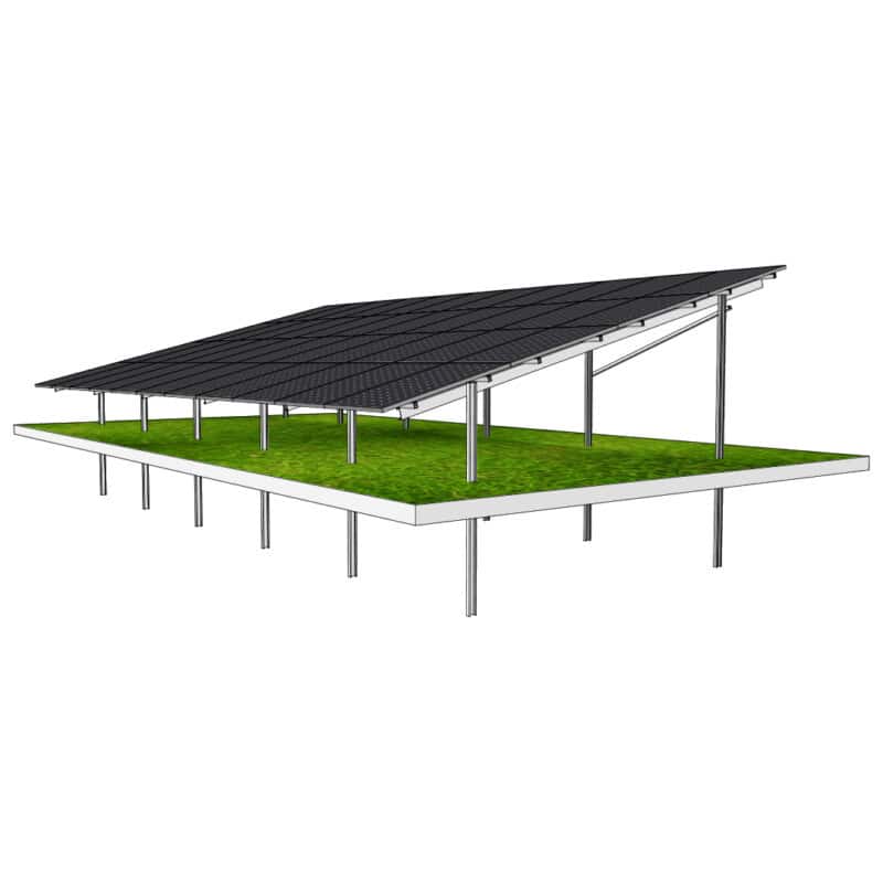 Suport panouri fotovoltaice la sol 4P-11 Est-Vest (6) Suport panouri fotovoltaice la sol 4P-11 Est-Vest