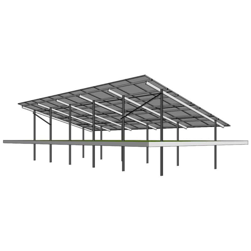 Suport panouri fotovoltaice la sol 4P-11 Est-Vest (7) Suport panouri fotovoltaice la sol 4P-11 Est-Vest