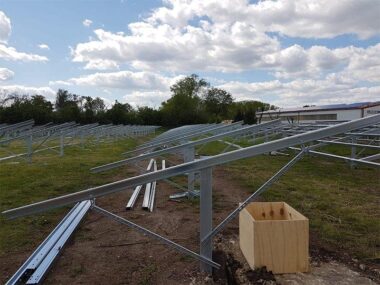Structura montaj panouri fotovoltaice la sol 4 Orizontal