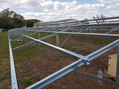 Structura montaj panouri fotovoltaice la sol 4 Orizontal